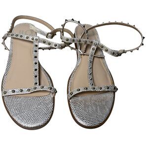 Jennifer Lopez strappy snakeskin sandals featuring studded straps size 9.5